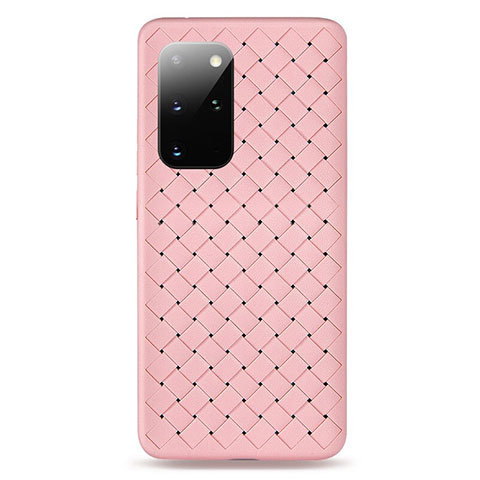 Funda Silicona Goma de Cuero Carcasa H05 para Samsung Galaxy S20 Plus 5G Rosa