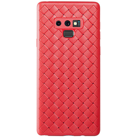 Funda Silicona Goma de Cuero Carcasa L01 para Samsung Galaxy Note 9 Rojo