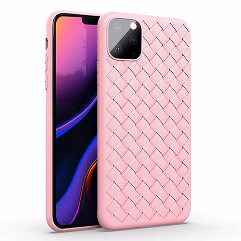 Funda Silicona Goma de Cuero Carcasa para Apple iPhone 11 Pro Max Oro Rosa