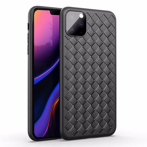 Funda Silicona Goma de Cuero Carcasa para Apple iPhone 11 Pro Negro