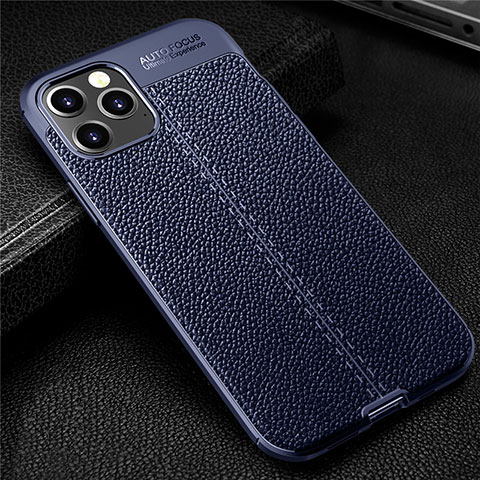 Funda Silicona Goma de Cuero Carcasa para Apple iPhone 12 Max Azul