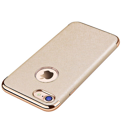 Funda Silicona Goma de Cuero Carcasa para Apple iPhone 8 Oro