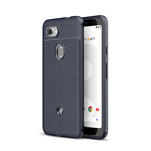 Funda Silicona Goma de Cuero Carcasa para Google Pixel 3a Azul