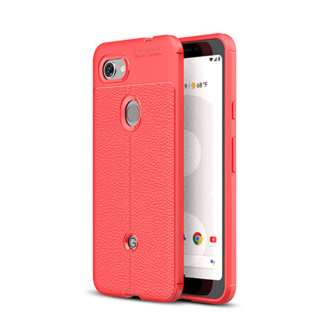 Funda Silicona Goma de Cuero Carcasa para Google Pixel 3a XL Rojo