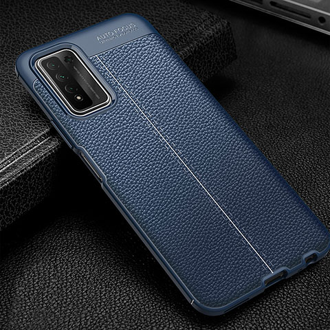 Funda Silicona Goma de Cuero Carcasa para Huawei Honor 10X Lite Azul