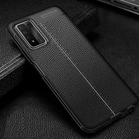 Funda Silicona Goma de Cuero Carcasa para Huawei Honor 10X Lite Negro