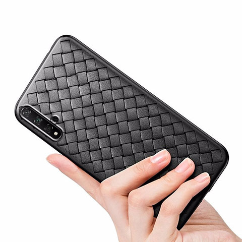 Funda Silicona Goma de Cuero Carcasa para Huawei Honor 20S Negro