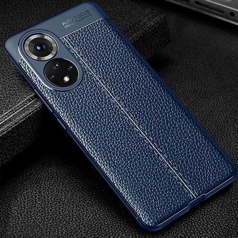 Funda Silicona Goma de Cuero Carcasa para Huawei Honor 50 5G Azul