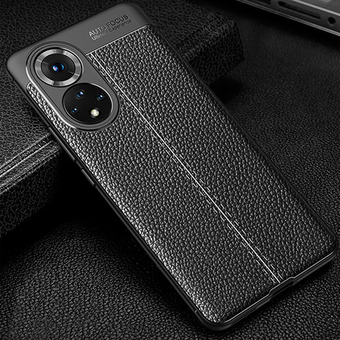 Funda Silicona Goma de Cuero Carcasa para Huawei Honor 50 Pro 5G Negro