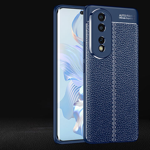 Funda Silicona Goma de Cuero Carcasa para Huawei Honor 80 Pro 5G Azul