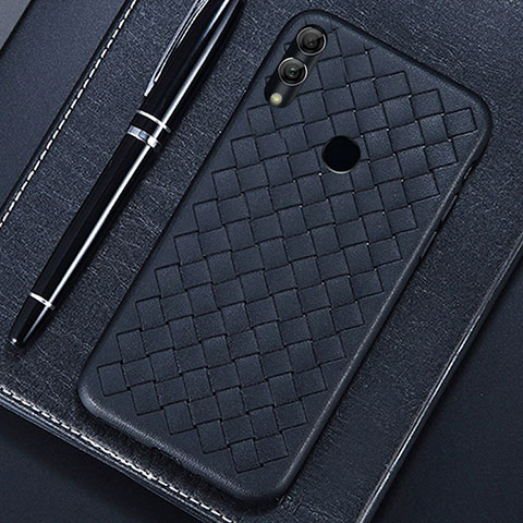 Funda Silicona Goma de Cuero Carcasa para Huawei Honor 8X Negro