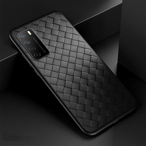 Funda Silicona Goma de Cuero Carcasa para Huawei Honor Play4 5G Negro