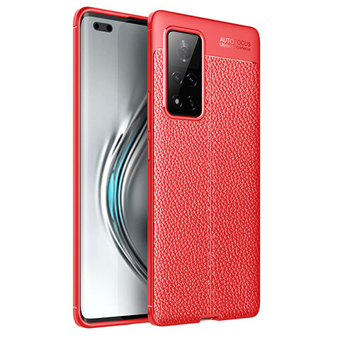 Funda Silicona Goma de Cuero Carcasa para Huawei Honor V40 5G Rojo