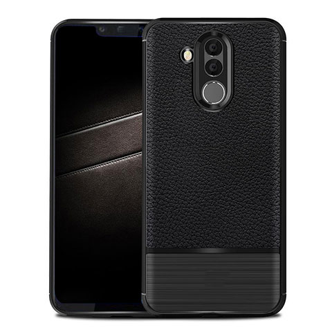 Funda Silicona Goma de Cuero Carcasa para Huawei Mate 20 Lite Negro