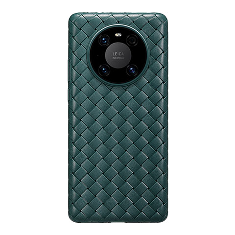 Funda Silicona Goma de Cuero Carcasa para Huawei Mate 40 Pro Verde Noche