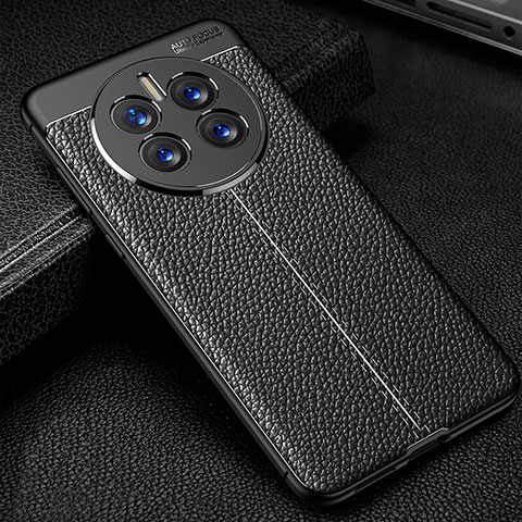 Funda Silicona Goma de Cuero Carcasa para Huawei Mate 50 Negro