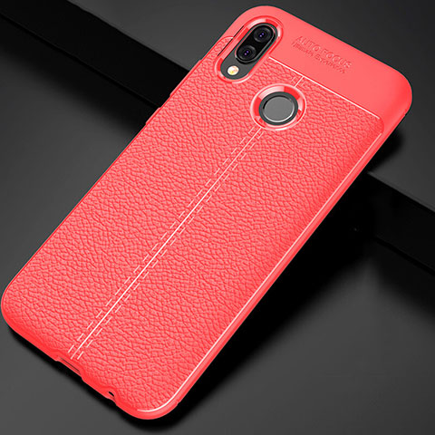 Funda Silicona Goma de Cuero Carcasa para Huawei Nova 3i Rojo