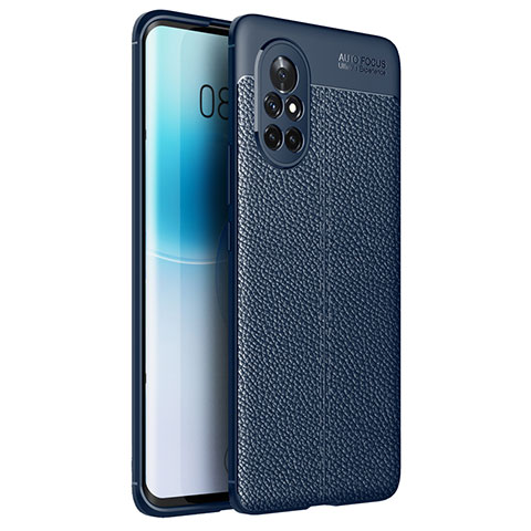 Funda Silicona Goma de Cuero Carcasa para Huawei Nova 8 5G Azul