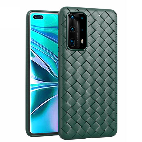 Funda Silicona Goma de Cuero Carcasa para Huawei P40 Pro+ Plus Verde