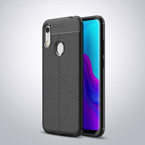 Funda Silicona Goma de Cuero Carcasa para Huawei Y6 (2019) Negro