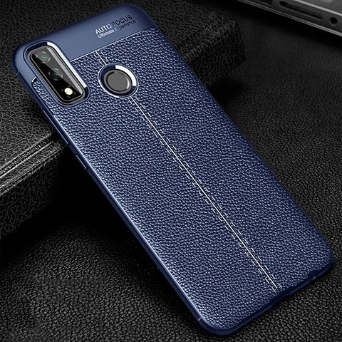 Funda Silicona Goma de Cuero Carcasa para Huawei Y8s Azul