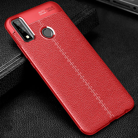 Funda Silicona Goma de Cuero Carcasa para Huawei Y8s Rojo