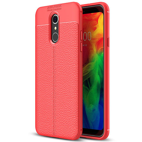 Funda Silicona Goma de Cuero Carcasa para LG Q7 Rojo