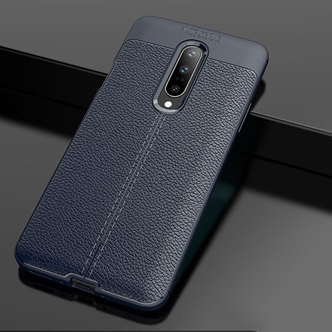 Funda Silicona Goma de Cuero Carcasa para OnePlus 7 Pro Azul