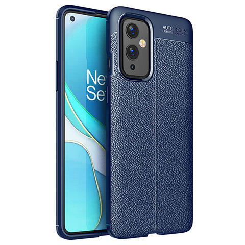 Funda Silicona Goma de Cuero Carcasa para OnePlus 9 5G Azul