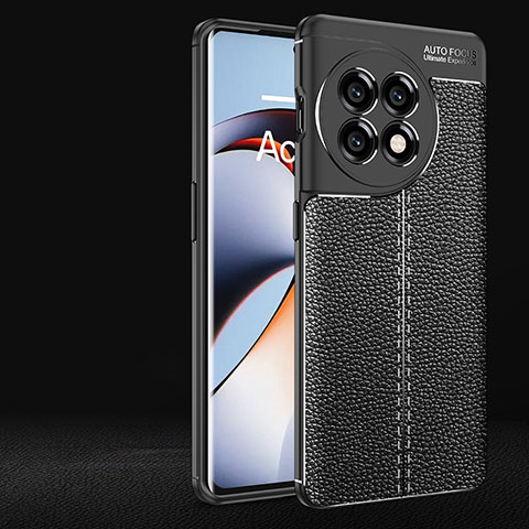 Funda Silicona Goma de Cuero Carcasa para OnePlus Ace 2 Pro 5G Negro