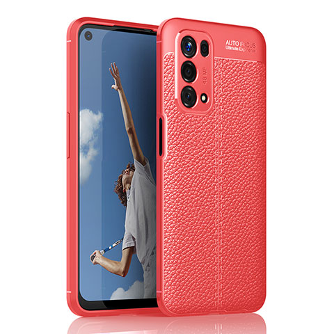 Funda Silicona Goma de Cuero Carcasa para OnePlus Nord N200 5G Rojo