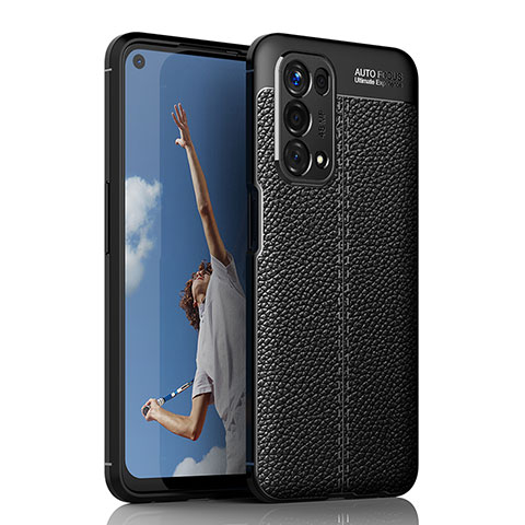 Funda Silicona Goma de Cuero Carcasa para Oppo A54 5G Negro