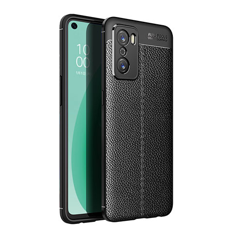 Funda Silicona Goma de Cuero Carcasa para Oppo A55S 5G Negro