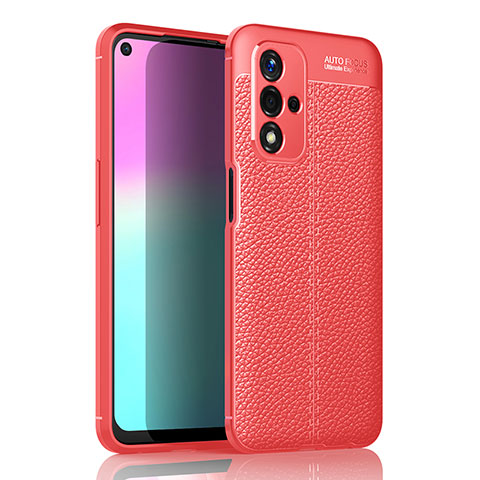 Funda Silicona Goma de Cuero Carcasa para Oppo A93s 5G Rojo