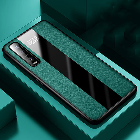 Funda Silicona Goma de Cuero Carcasa para Oppo Find X2 Pro Verde