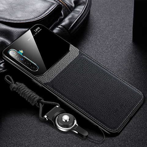 Funda Silicona Goma de Cuero Carcasa para Oppo K5 Negro