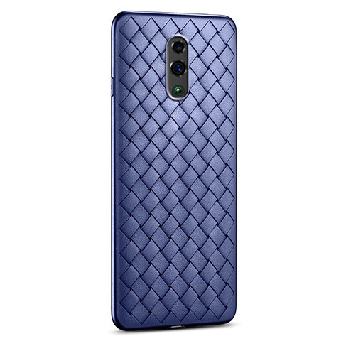 Funda Silicona Goma de Cuero Carcasa para Oppo Reno Azul