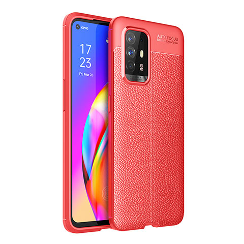 Funda Silicona Goma de Cuero Carcasa para Oppo Reno5 Z 5G Rojo