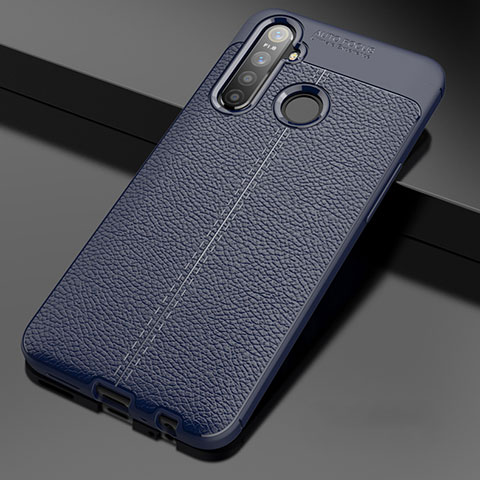 Funda Silicona Goma de Cuero Carcasa para Realme 5 Azul