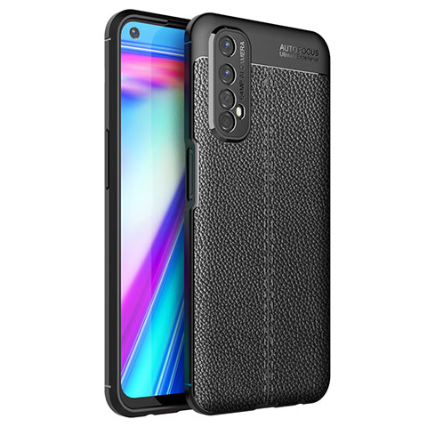 Funda Silicona Goma de Cuero Carcasa para Realme 7 Negro