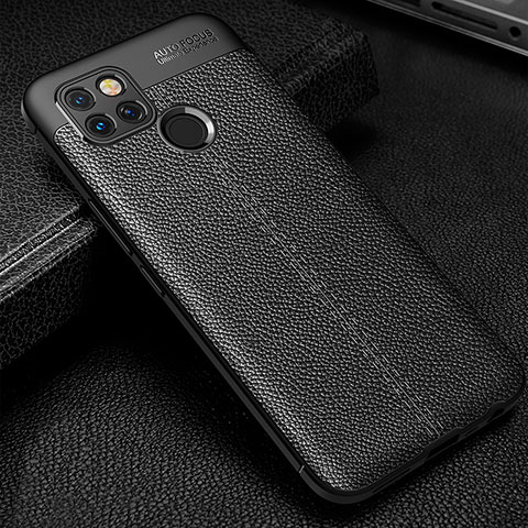 Funda Silicona Goma de Cuero Carcasa para Realme V3 5G Negro