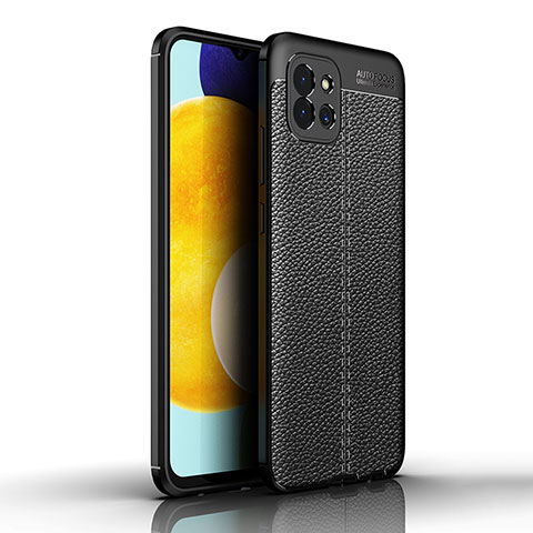 Funda Silicona Goma de Cuero Carcasa para Samsung Galaxy A03 Negro