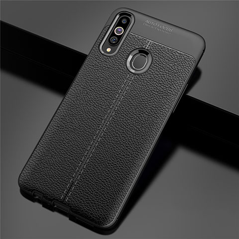 Funda Silicona Goma de Cuero Carcasa para Samsung Galaxy A20s Negro