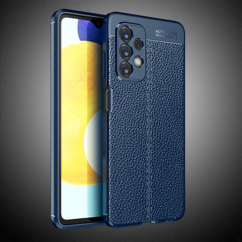 Funda Silicona Goma de Cuero Carcasa para Samsung Galaxy A23 4G Azul