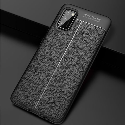 Funda Silicona Goma de Cuero Carcasa para Samsung Galaxy A41 Negro