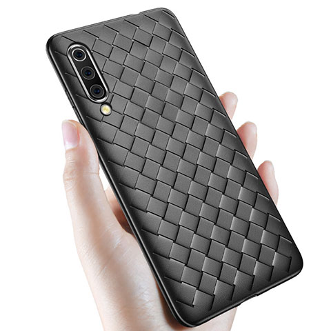 Funda Silicona Goma de Cuero Carcasa para Samsung Galaxy A70S Negro