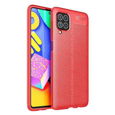 Funda Silicona Goma de Cuero Carcasa para Samsung Galaxy F62 5G Rojo