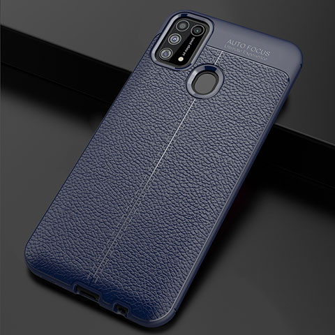 Funda Silicona Goma de Cuero Carcasa para Samsung Galaxy M21s Azul