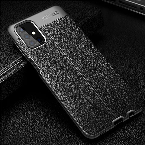 Funda Silicona Goma de Cuero Carcasa para Samsung Galaxy M31s Negro