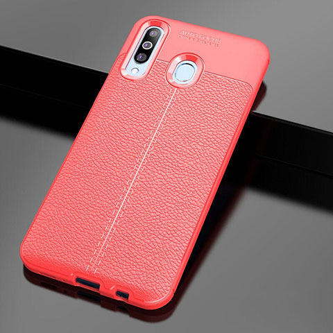 Funda Silicona Goma de Cuero Carcasa para Samsung Galaxy M40 Rojo